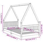 vidaXL Cadre de lit pour enfants 90x200 cm bois de pin massif