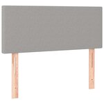vidaXL Sommier à lattes de lit avec matelas et LED Gris clair 90x200cm