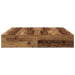 vidaXL Cadre de lit Vieux bois 200x200 cm