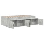 vidaXL Cadre de Lit de Rangement Gris Béton 90x190 cm