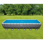 Intex Couverture solaire de piscine bleu 716x346 cm polyéthylène