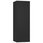 vidaXL Ensemble de meubles TV 8 Pièces Noir Bois d'ingénierie
