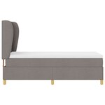 Lit Box Spring vidaXL avec Matelas Taupe 90x190 cm Tissu