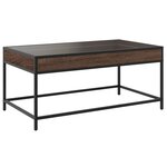 vidaXL Table basse avec LED Infinity chêne marron 90x50x41 cm