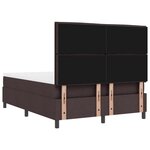 vidaXL Lit Box Spring avec Matelas & Banc Marron Foncé 140x190 cm Tissu