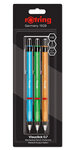 Rotring visuclick  set de 3 portes-mines  bleu  vert et orange + mines 0.7mm