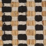 vidaXL Tapis de salle de bain tissés à la main Jute Naturel et Noir