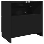 vidaXL Armoire d'évier noir 59x37x59 cm bois d'ingénierie