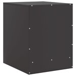 vidaXL Tables de chevet 2 Pièces noir 34 5x39x44 cm acier