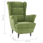 vidaXL Fauteuil vert clair velours