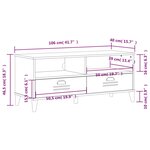 vidaXL Meuble TV VIKEN gris anthracite bois de pin solide