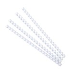 Boite 25 Reliures Spirales Plastique 12mm - Blanc - Exacompta