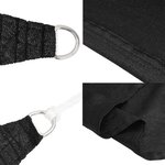 vidaXL Voile d'ombrage 160 g/m² Noir 3 5x3 5x4 9 m PEHD