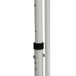 Store banne manuel rétractable 2 5L x 1 5l x 2-3H m inclinaison réglable installation rapide métal alu polyester bleu blanc rayé