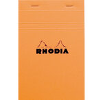 Bloc ORANGE N°14 11x17cm 80F agrafées 80g Q.5x5 RHODIA
