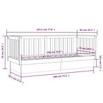 vidaXL Lit de jour sans matelas noir 75x190 cm bois de pin massif