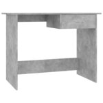 vidaXL Bureau Gris béton 100x50x76 cm Bois d’ingénierie