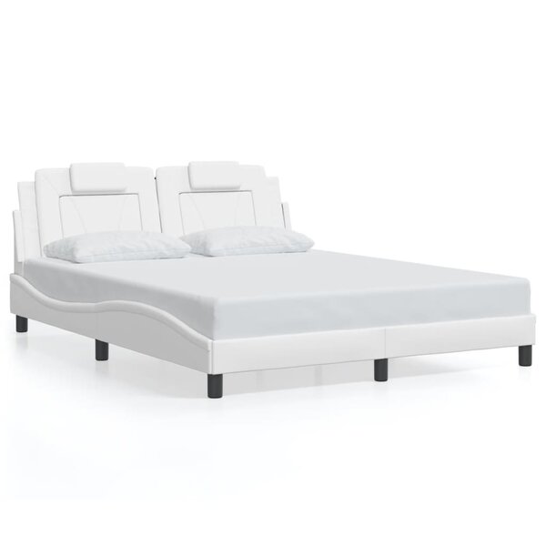 vidaXL Cadre de lit sans matelas blanc 160x200 cm similicuir