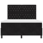 Lit Box Spring vidaXL avec Matelas Noir 140x200 cm Velours