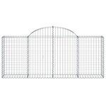 vidaXL Paniers à gabions arqués 11 Pièces 200x30x80/100 cm Fer galvanisé