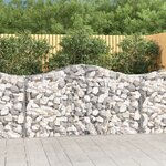 vidaXL Paniers à gabions arqués 5 Pièces 200x50x100/120 cm fer galvanisé