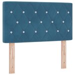 Lit Box Spring vidaXL avec Matelas Bleu Foncé 80x200 cm en Velours
