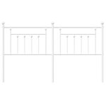 vidaXL Tête de lit métal blanc 180 cm