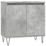 vidaXL Ensemble d'armoires de salle de bain 3 Pièces gris béton