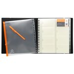 Porte Cartes De Visite Exacard À Pochettes Détachables 320 Cartes Exactive® - 26 5x25cm - Noir - X 5 - Exacompta
