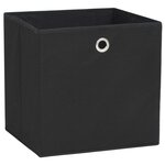 vidaXL Boîtes de rangement 10 Pièces Tissu intissé 28x28x28 cm Noir