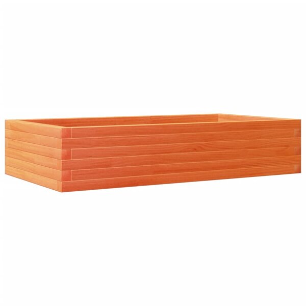 vidaXL Jardinière cire marron 110x60x23 cm bois de pin massif