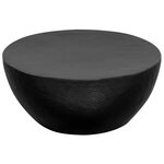 vidaXL Table basse Aluminium martelé 70 x 30 cm Noir