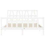 vidaXL Cadre de lit sans matelas blanc bois de pin massif
