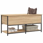 vidaXL Banc de rangement chêne sonoma 100x42 5x47 cm bois d'ingénierie