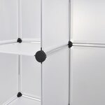 vidaXL Cabinet modulable avec 18 compartiments blanc 37x146x180 5 cm