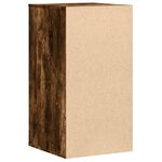 vidaXL Commode d'angle chêne fumé 40x41x76 cm bois d'ingénierie