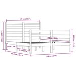 vidaXL Cadre de lit sans matelas bois massif de pin 140x200 cm