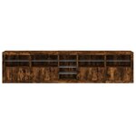 vidaXL Buffet avec lumières LED chêne fumé 283x37x67 cm
