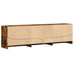 vidaXL Meuble TV avec LED chêne fumé 180x34x50 cm bois d'ingénierie
