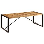 vidaXL Table à manger 220x100x75 cm Bois de manguier massif