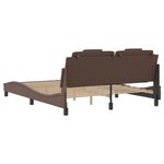 vidaXL Cadre de lit avec LED sans matelas marron 160x200 cm