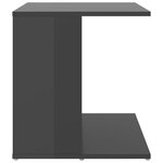 vidaXL Table d'appoint gris brillant 45x45x48 cm bois d'ingénierie
