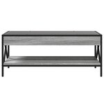 vidaXL Table basse avec LED infini sonoma gris 90x50x38 cm