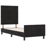 Cadre de lit vidaXL Noir 80x200 cm Velours