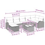 vidaXL Ensemble de Canapés de Jardin 8 Pièces avec Coussins Noir Rattan Poly