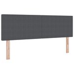 vidaXL Lit avec Sommier et Matelas Gris Foncé 160x200 cm Tissu en Velours Côtelé