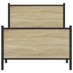 vidaXL Cadre de lit en métal sans matelas chêne sonoma 90x200 cm