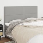 vidaXL Têtes de lit 4 Pièces Gris clair 80x5x78/88 cm Tissu