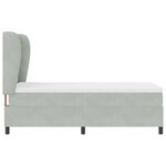 Lit Box Spring vidaXL avec Matelas Gris Clair 100x200 cm en Velours