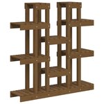 vidaXL Support à plantes Marron miel 104 5x25x109 5 cm Bois massif pin